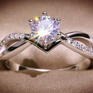 Sterling Silver Engagement Ring